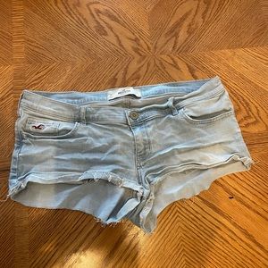 Hollister Light Wash Distressed Jean Shorts